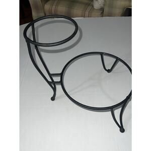 Vintage Wrought Iron Chip and Dip Stand